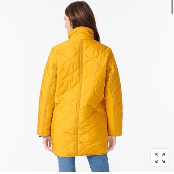 J. Crew Yellow Puffer Jacket - Picture 2 of 3